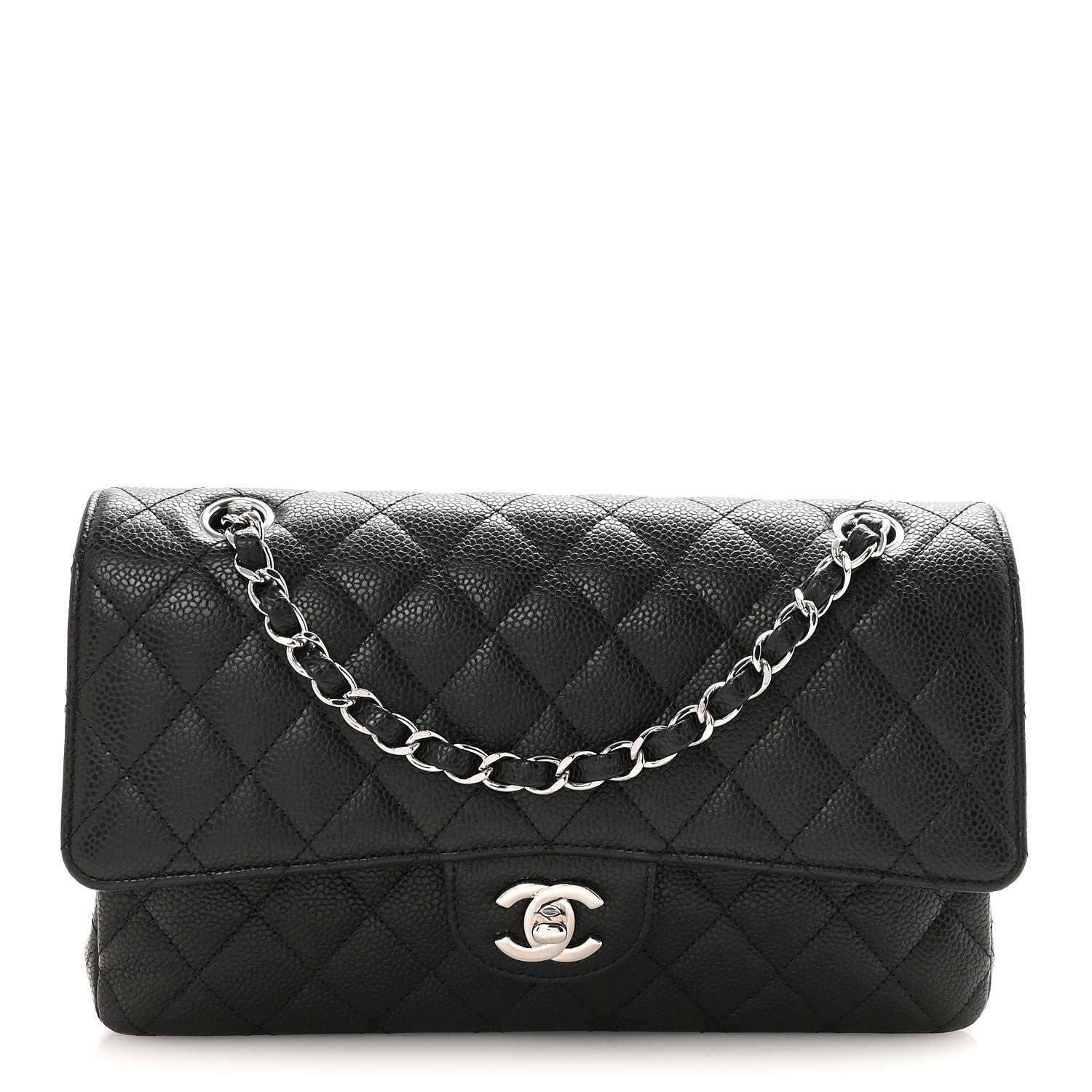 Chanel Caviar Quilted Medium Double Flap Black 1 of 10