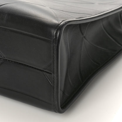 Prada Soft Calfskin Triangolo Symbole Embossed Medium Tote Black 8 of 9