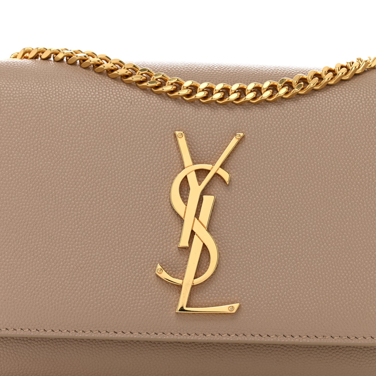 Grain De Poudre Small Monogram Kate Satchel Dark Beige