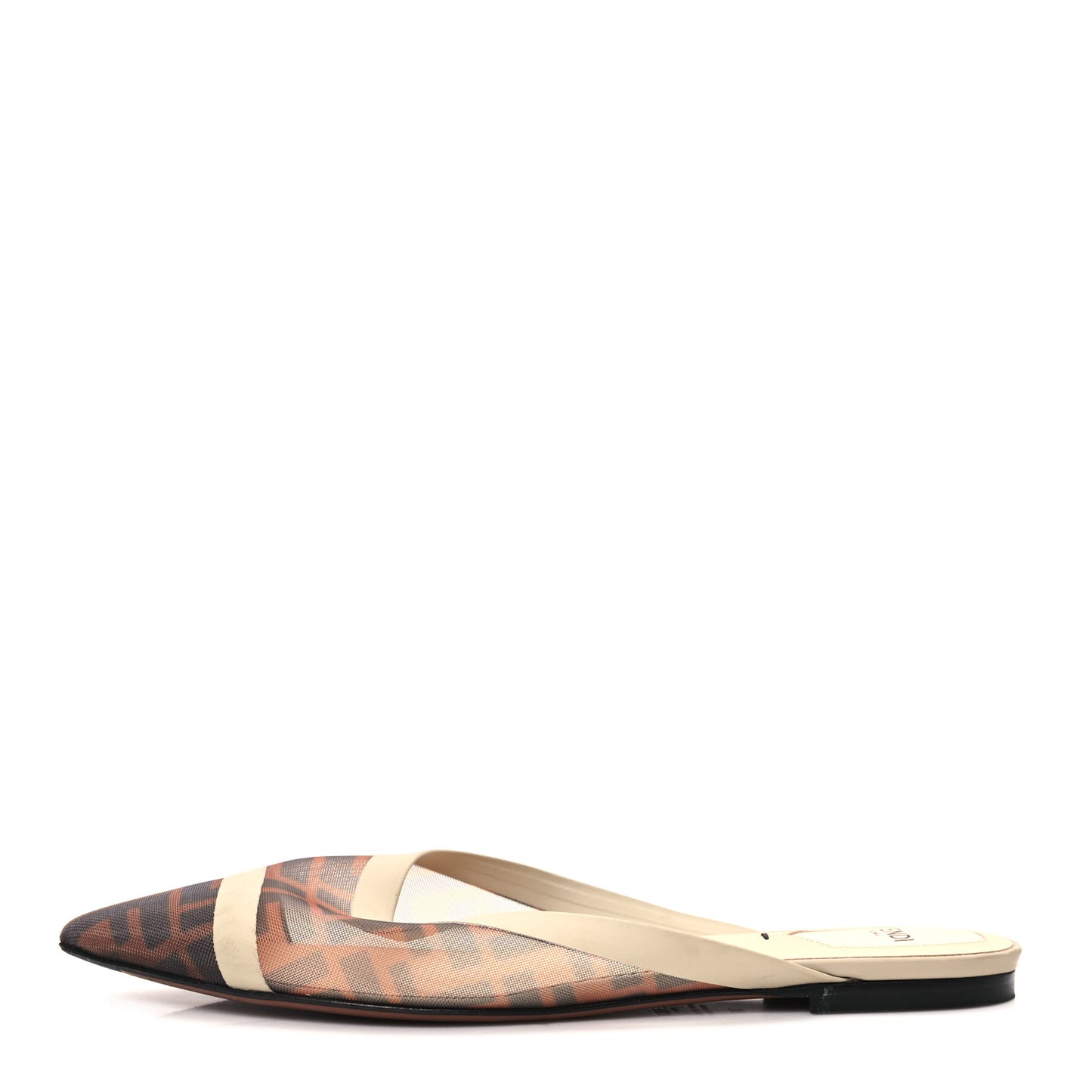 Technical Mesh Vitello FF Colibri Flat Mules 39 Tobacco Moro Camelia