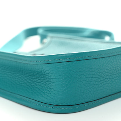Hermes Taurillon Clemence Evelyne TPM Bleu Paon 9 of 11