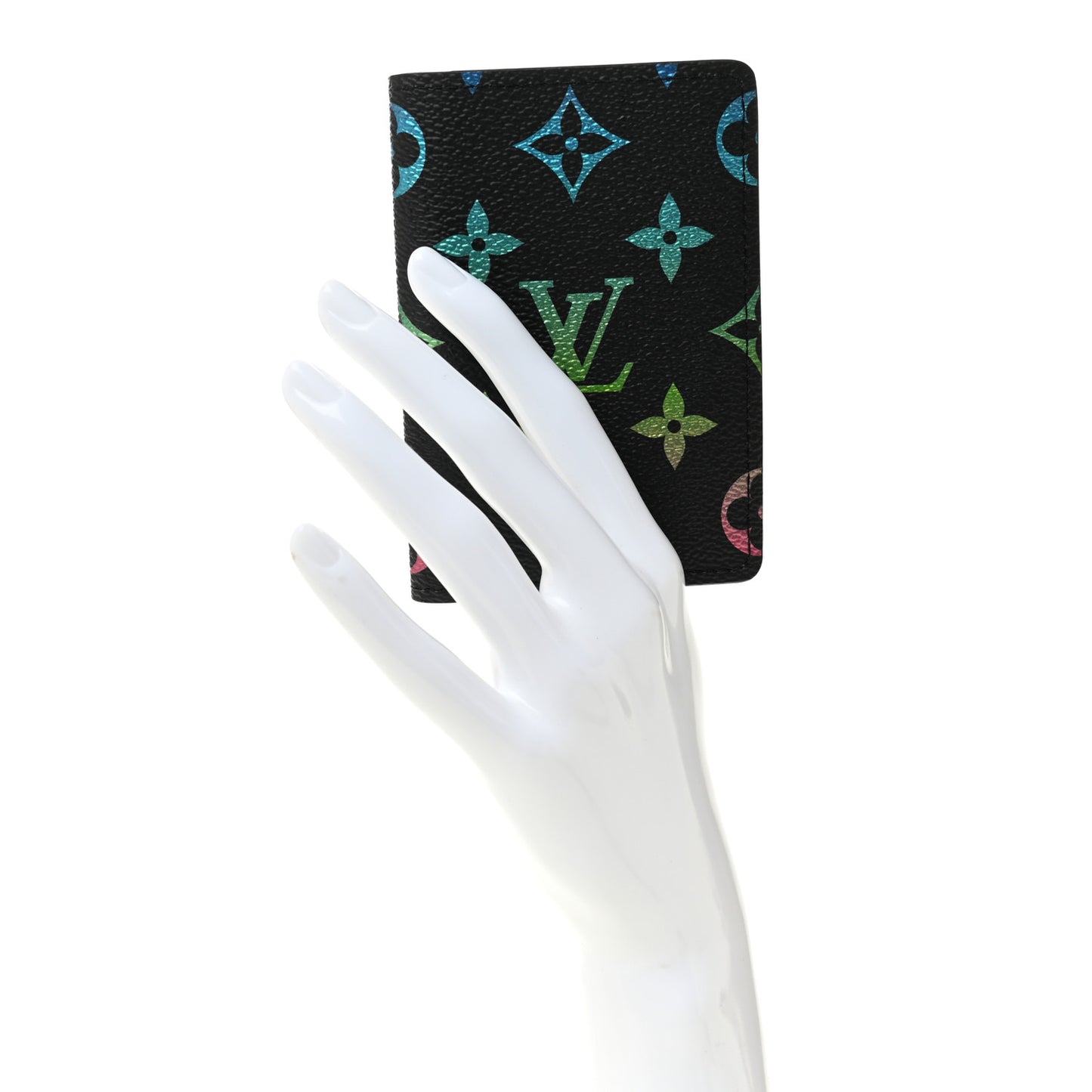 Monogram Iridescent Pocket Organizer NM Black
