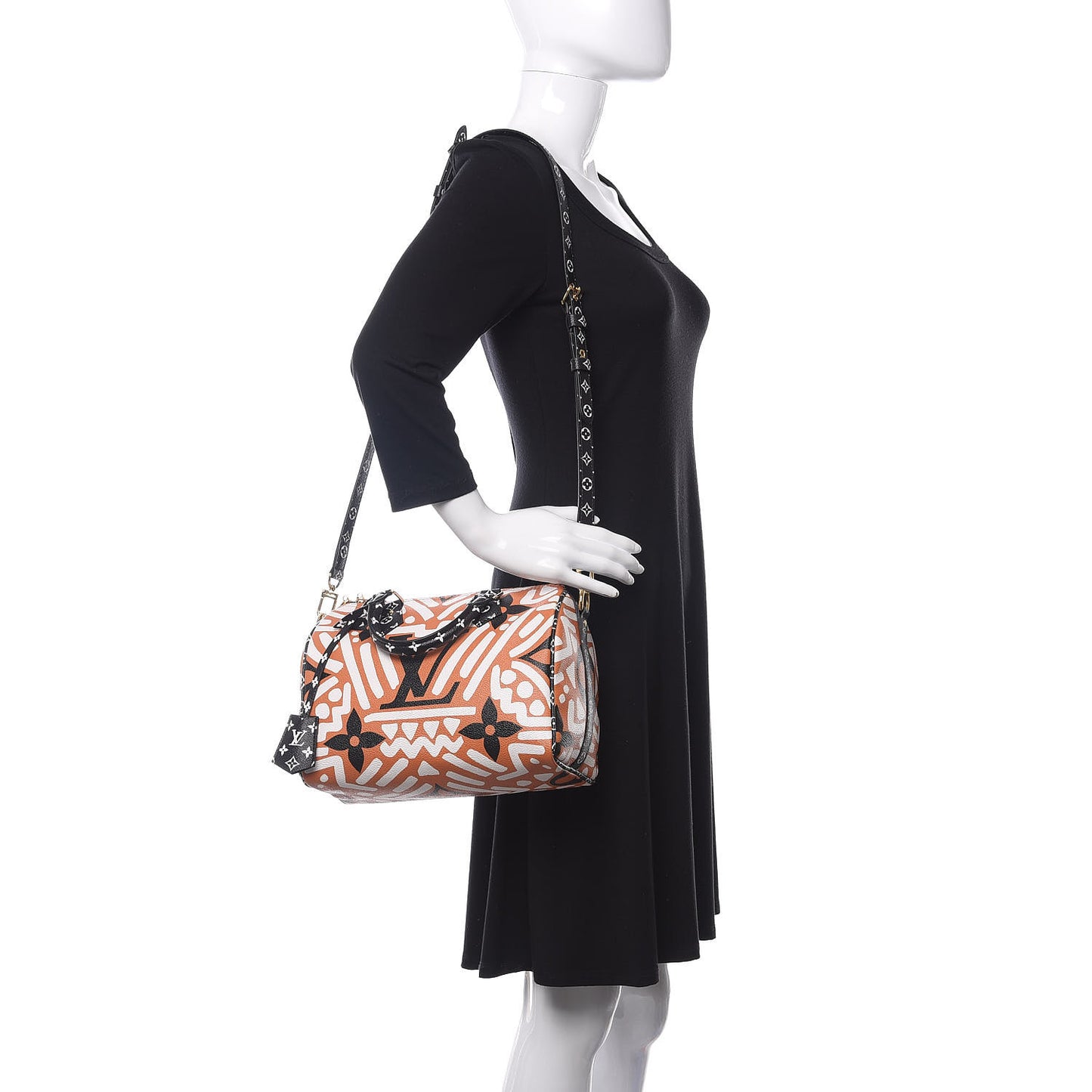 Monogram Giant Crafty Speedy Bandouliere 25 Creme Caramel