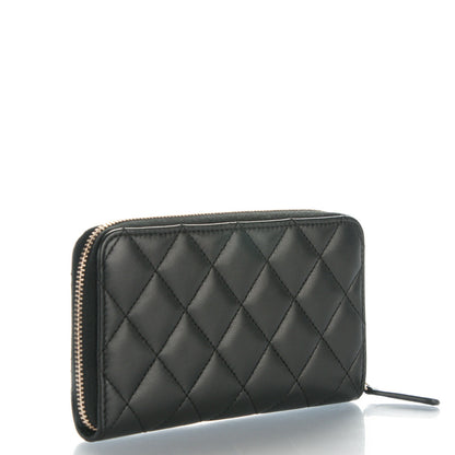 Chanel Lambskin Quilted Small Trendy CC Zip Around Wallet Black 3 of 8