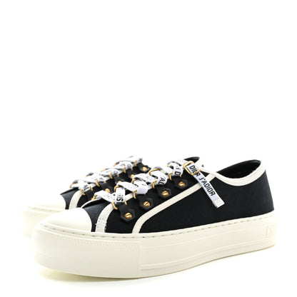 Christian Dior Canvas Walk'N'Dior Low Top Sneakers 36 Black 3 of 8