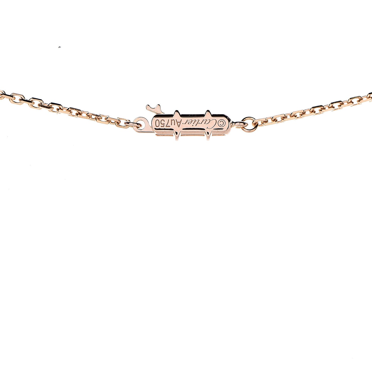 18K Pink Gold Diamond Hearts and Symbols Pave Necklace