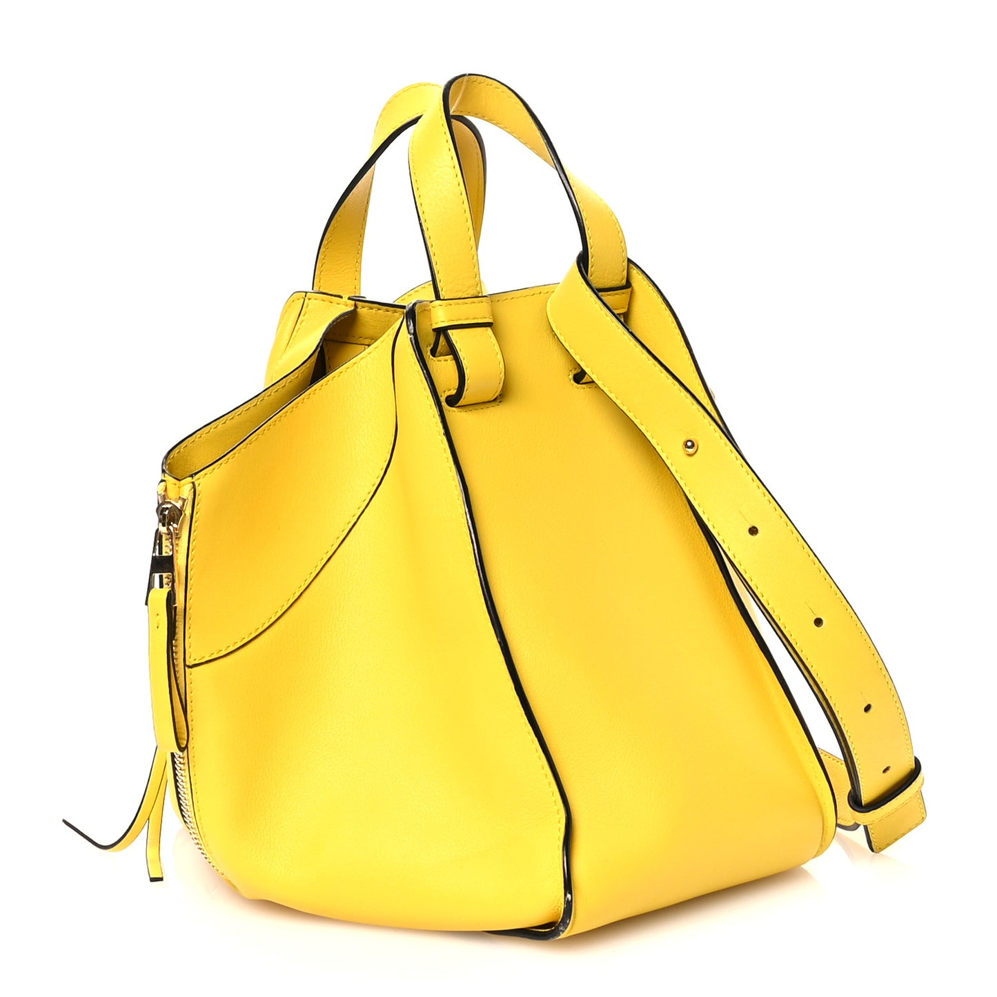 Calfskin Small Hammock Shoulder Bag Yellow