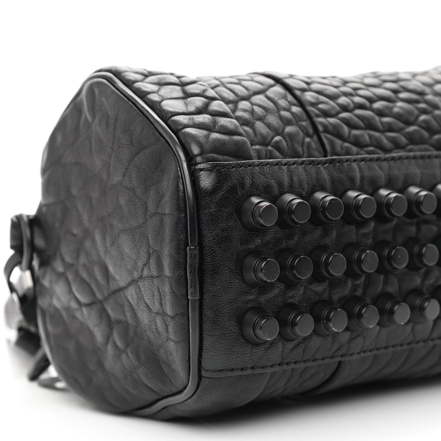 Pebbled Lambskin Mini Rockie Black Matte Black Hardware