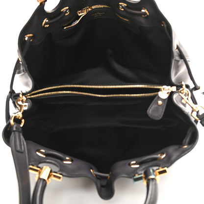 Salvatore Ferragamo Calfskin Sonia Tote Black 5 of 9
