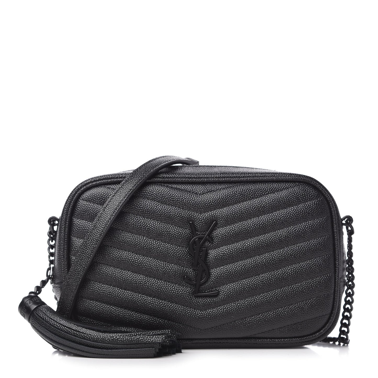 Grain De Poudre Matelasse Monogram Mini Lou Camera Bag Black
