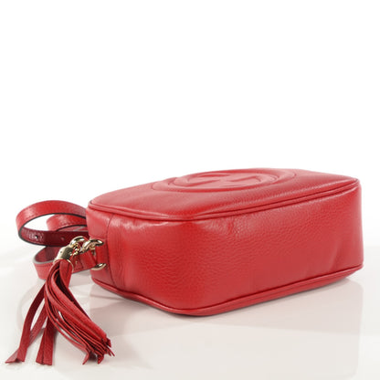 Gucci Pebbled Calfskin Small Soho Disco Bag Tabasco Red 4 of 7