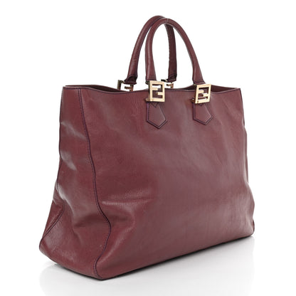 Fendi Vitello Acqua Large Twins Tote Malva 3 of 16
