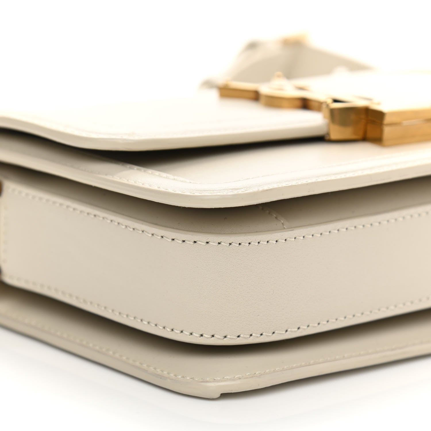 Saint Laurent Smooth Calfskin Small Solferino Satchel Ivory 9 of 10