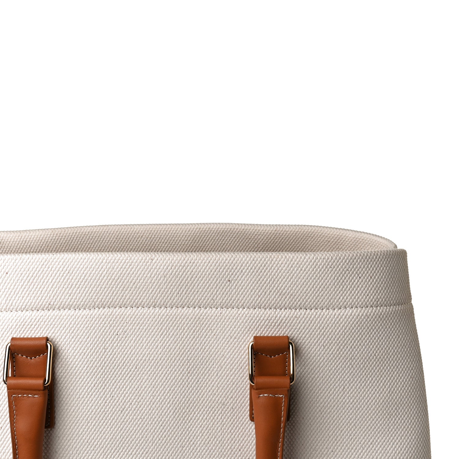 Celine Canvas Calfskin Logo Print Small Horizontal Cabas Natural Tan 13 of 14