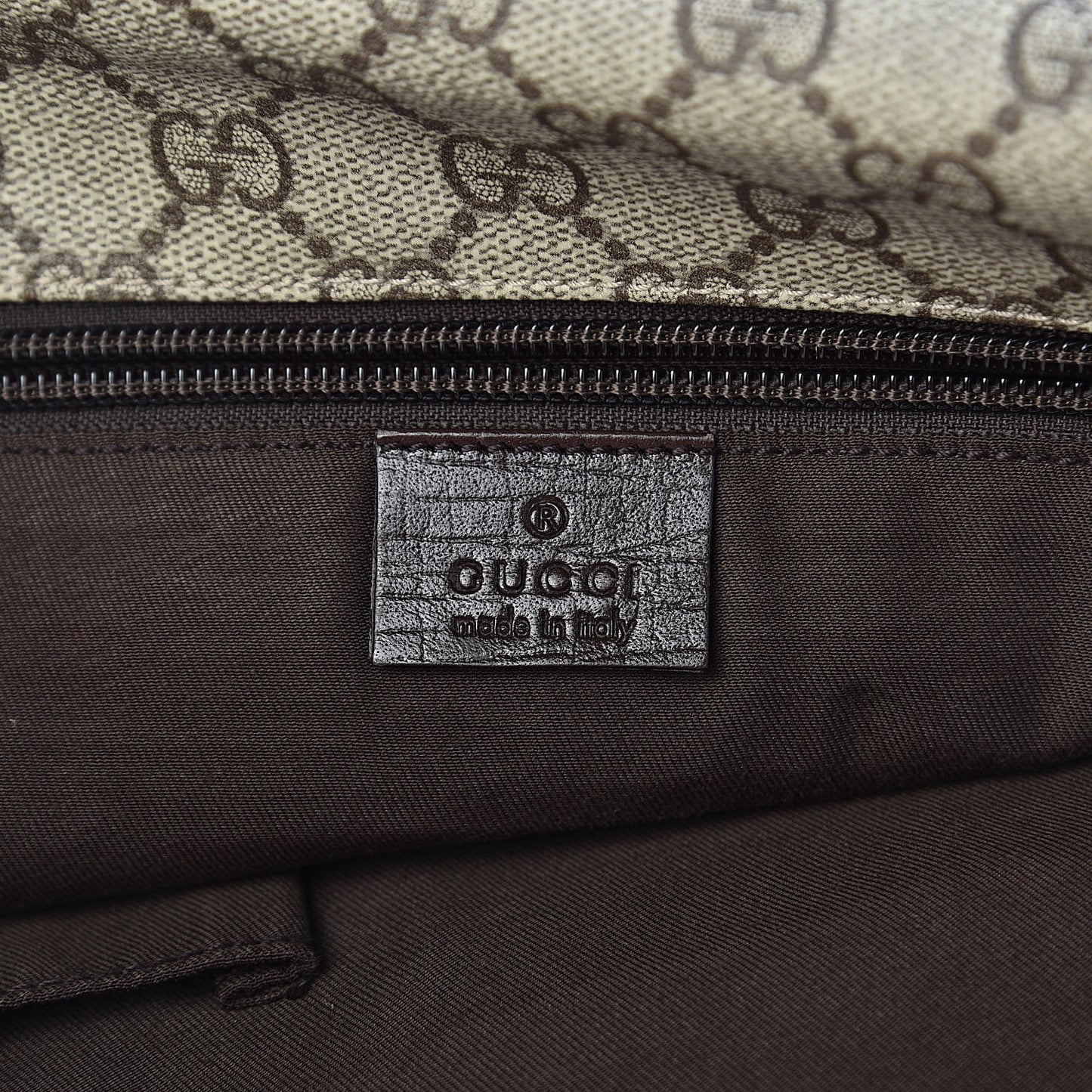 GG Plus Monogram Large Flap Messenger Bag Beige Dark Brown