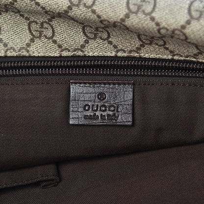 Gucci GG Plus Monogram Large Flap Messenger Bag Beige Dark Brown 6 of 15
