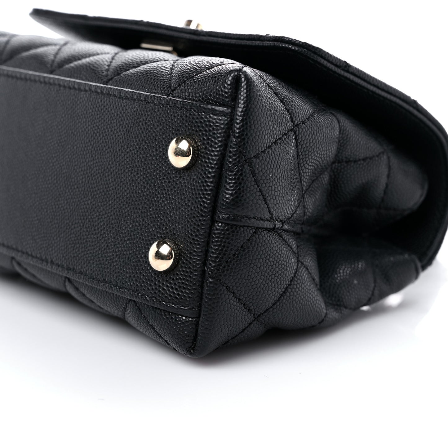 Caviar Quilted Extra Mini Coco Handle Flap Black