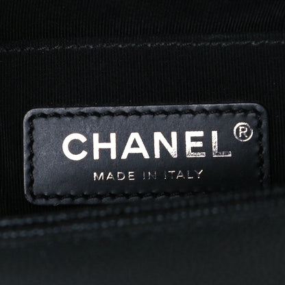 Chanel Caviar Chevron Quilted Small Boy Flap Black 6 of 10