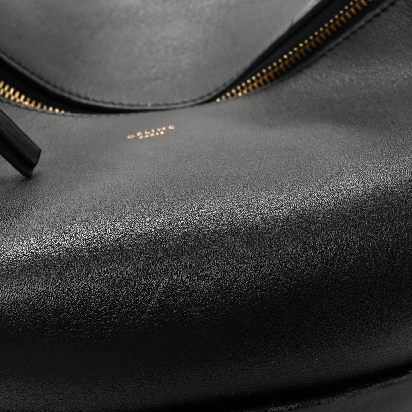 Natural Calfskin Medium Zipped Hobo Black