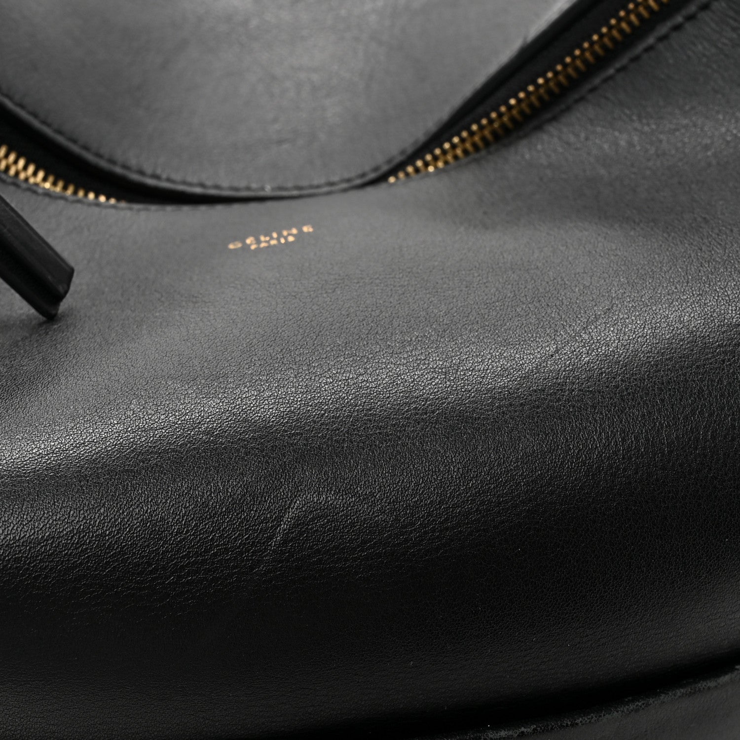Celine Natural Calfskin Medium Zipped Hobo Black 14 of 18
