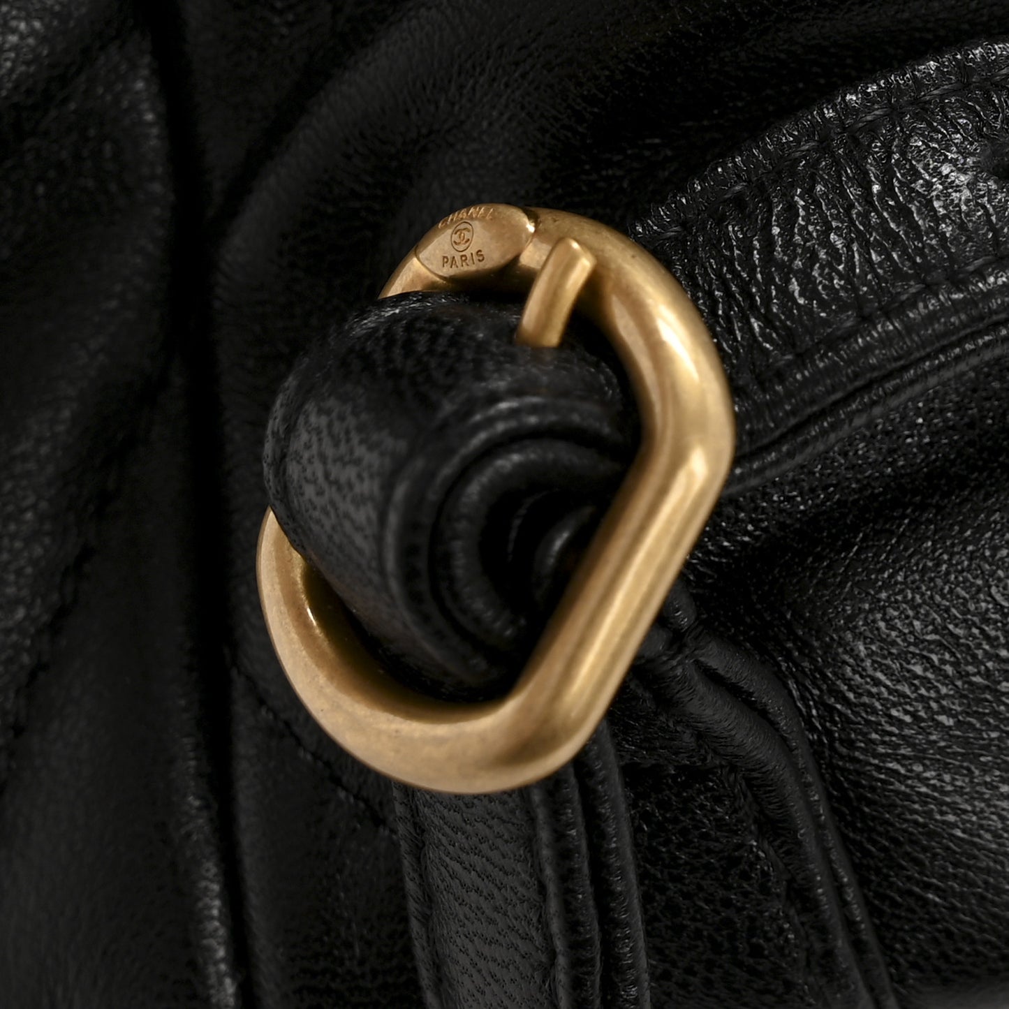 Lambskin Quilted Chanel 19 Backpack Black