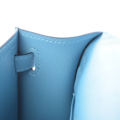 Hermes Swift Kelly Pochette Clutch Bleu Du Nord 9 of 32
