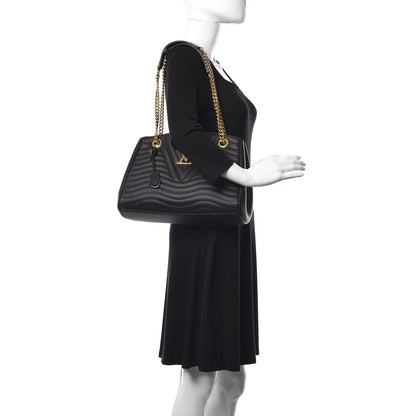Louis Vuitton Calfskin New Wave Chain Tote Black 2 of 12