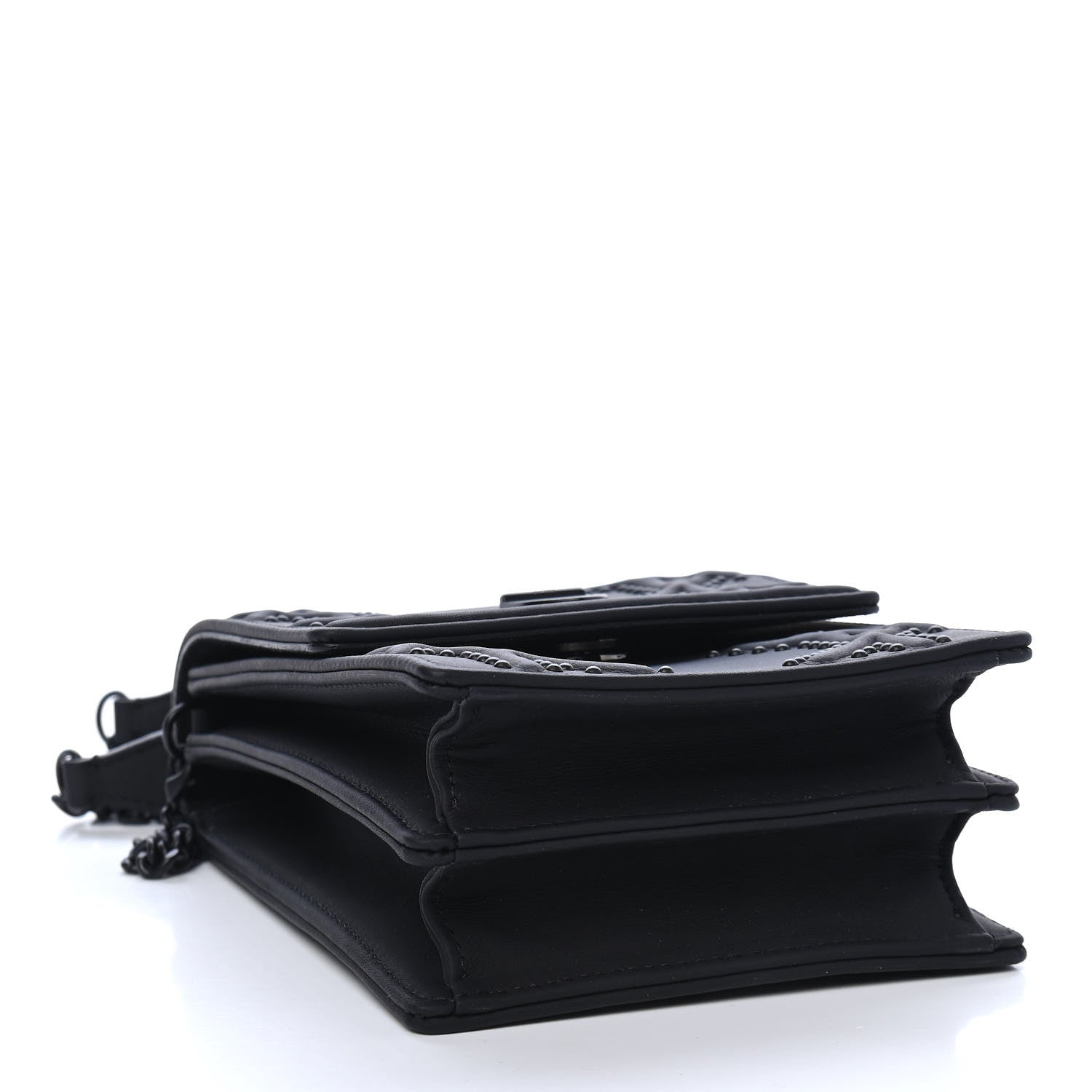 Christian Dior Ultra Matte Calfskin Studded Vertical Diorama Black 3 of 9