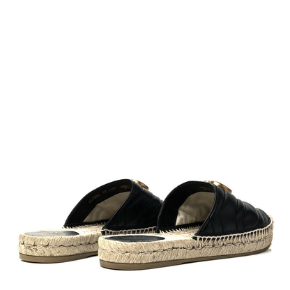 Gucci Nappa Matelasse GG Marmont Espadrille Slippers 37 Black 4 of 8