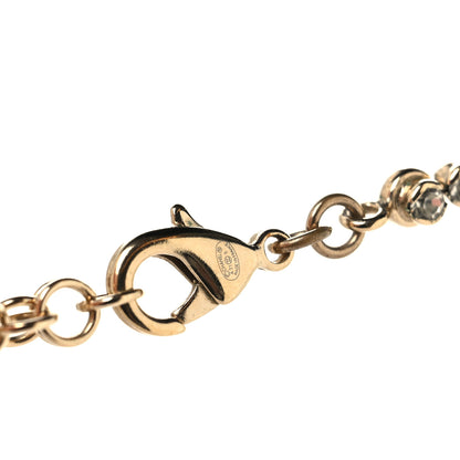 Chanel Crystal CC Chain Short Necklace Gold 4 of 5