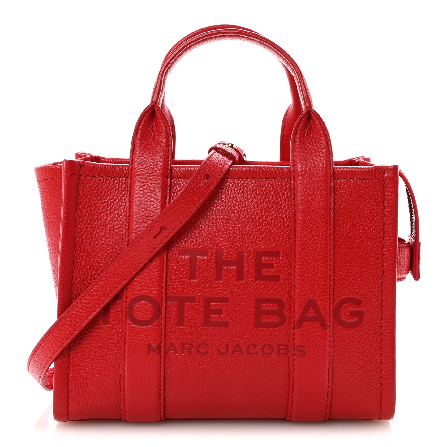 Grained Calfskin Small The Tote Bag True Red