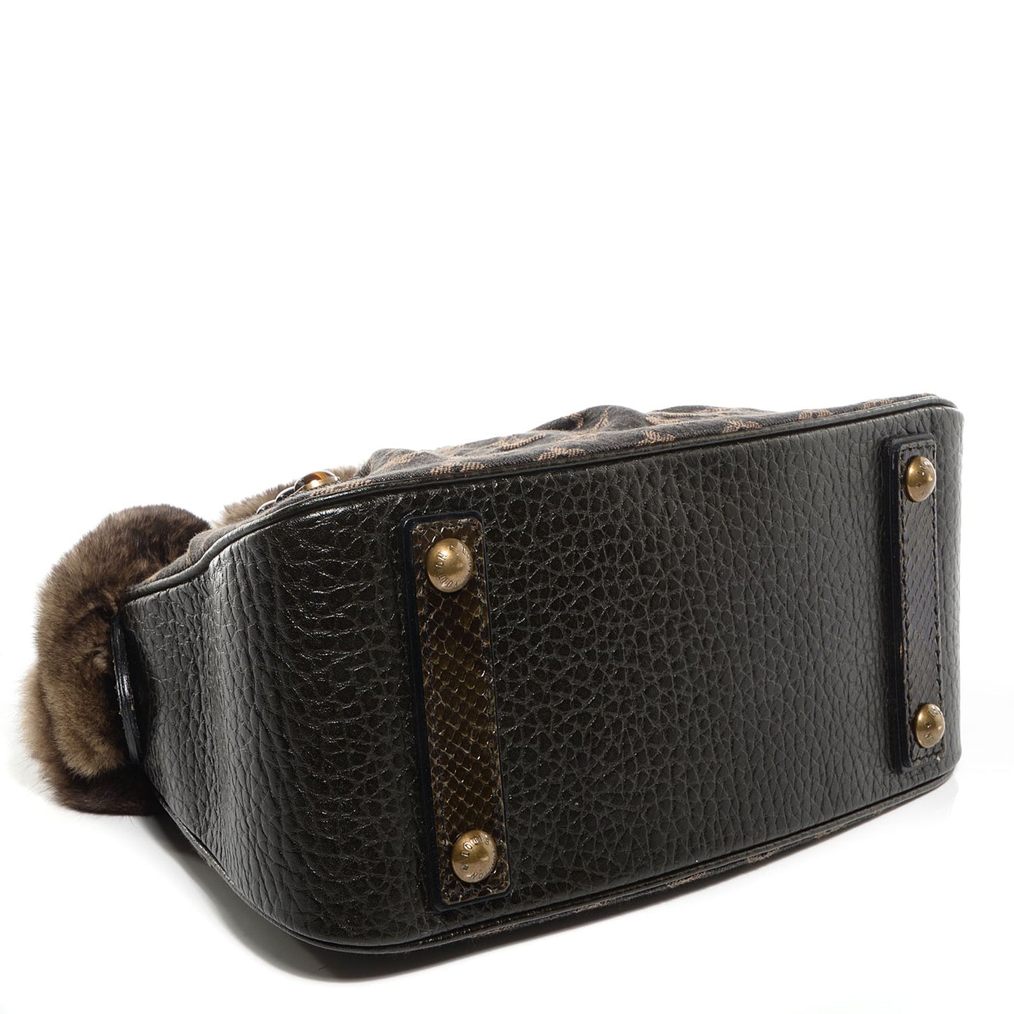 Monogram Denim Chinchilla Lizard Trapeze PM