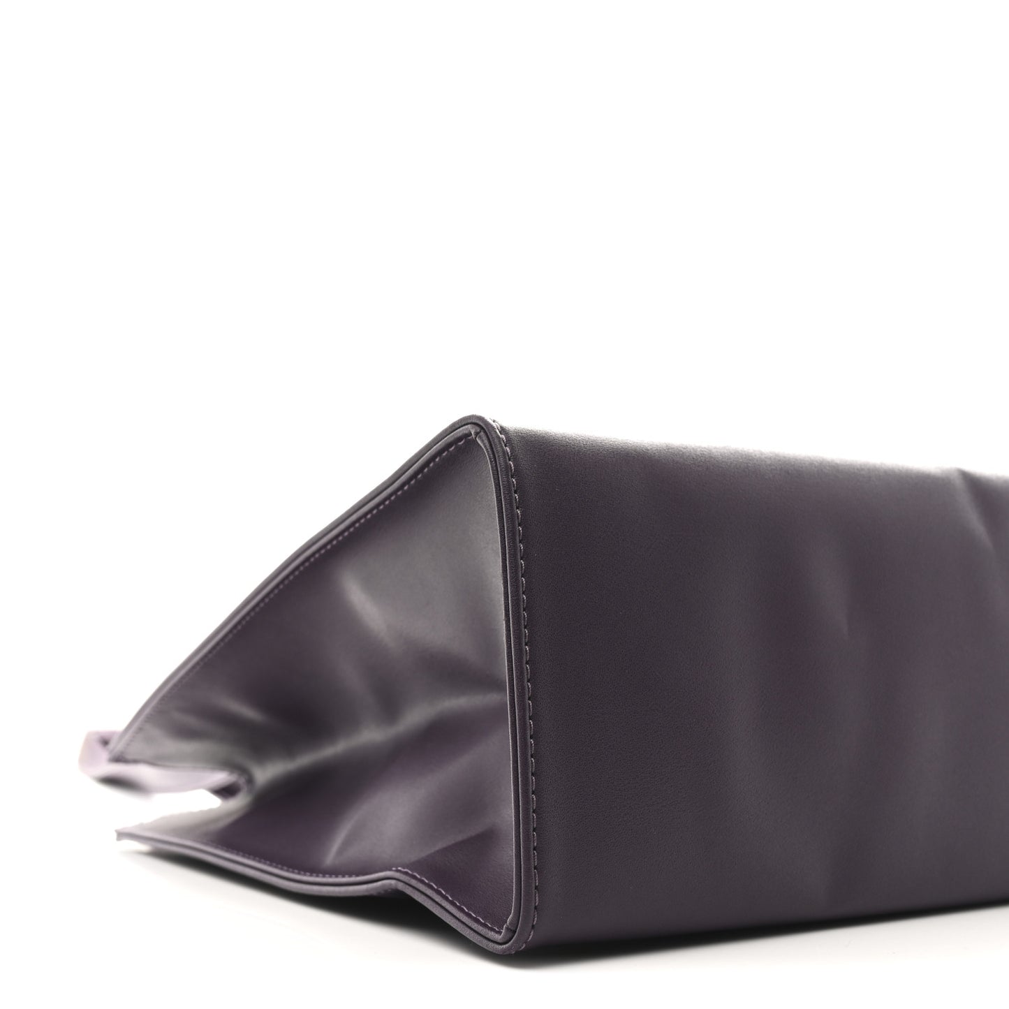 Vegan Leather Medium Shopping Bag Eggplant