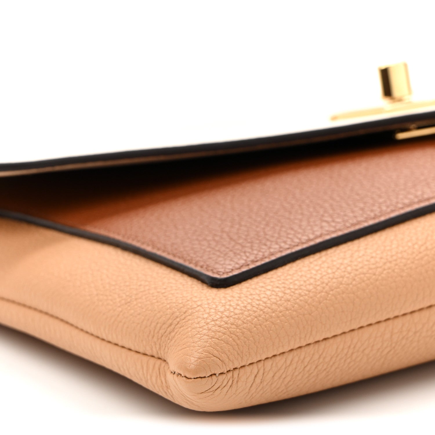 Louis Vuitton Soft Calfskin My Lockme Pochette Arizona Quartz Caramel 8 of 9