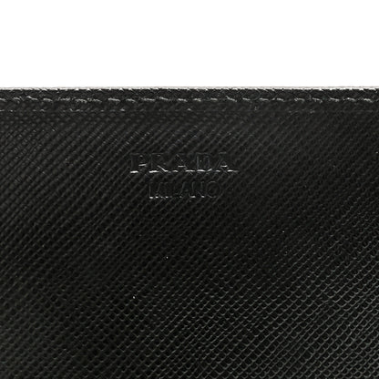 Prada Saffiano Metal Oro Chain Wallet Black 6 of 7
