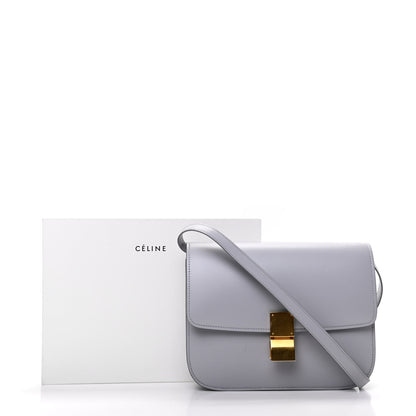 Celine Box Calfskin Medium Classic Box Flap Bag Light Grey 10 of 11