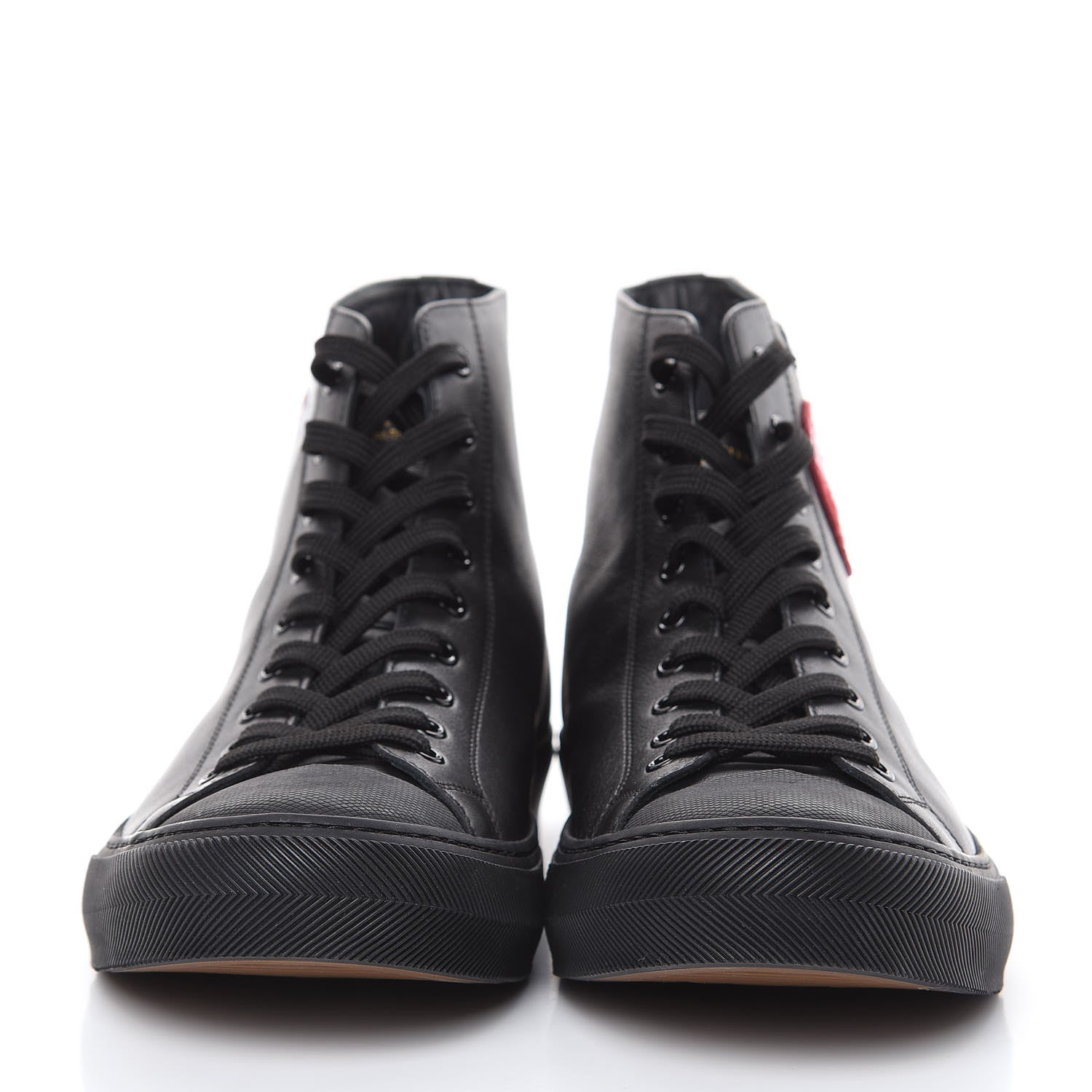 Louis Vuitton Calfskin LV League Tattoo Sneaker Boots 8 Black 2 of 10