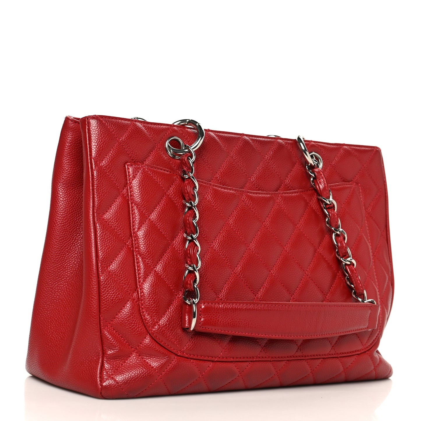 Caviar Quilted Grand Shopping Tote GST Red