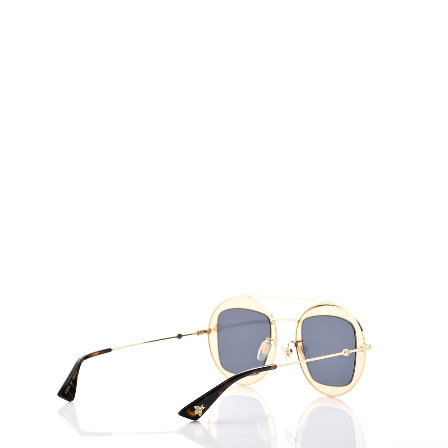 Round Frame Sylvie Web Sunglasses GG0105S Gold
