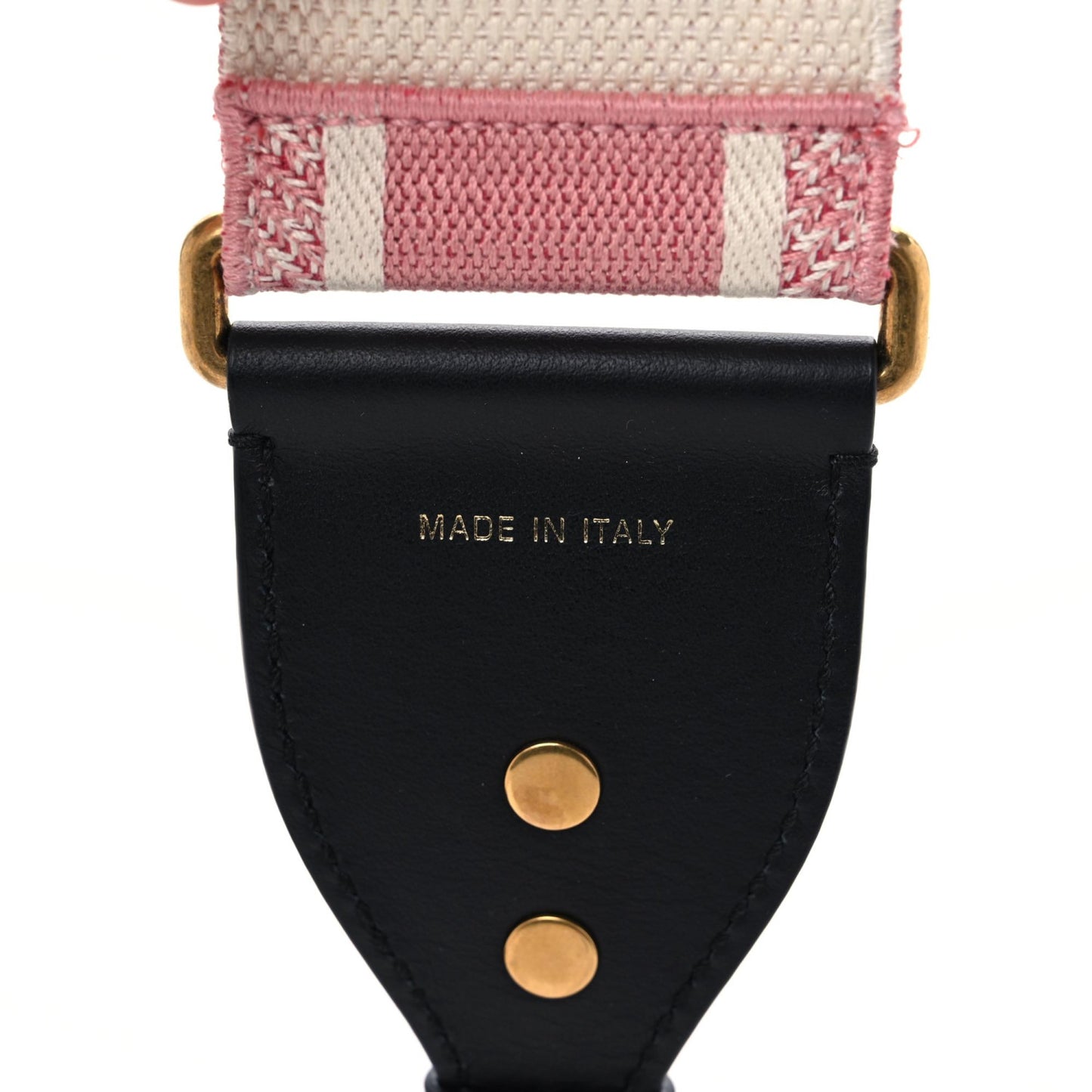Canvas Embroidered Shoulder Strap Pink