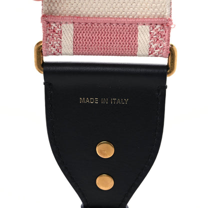 Christian Dior Canvas Embroidered Shoulder Strap Pink 3 of 6