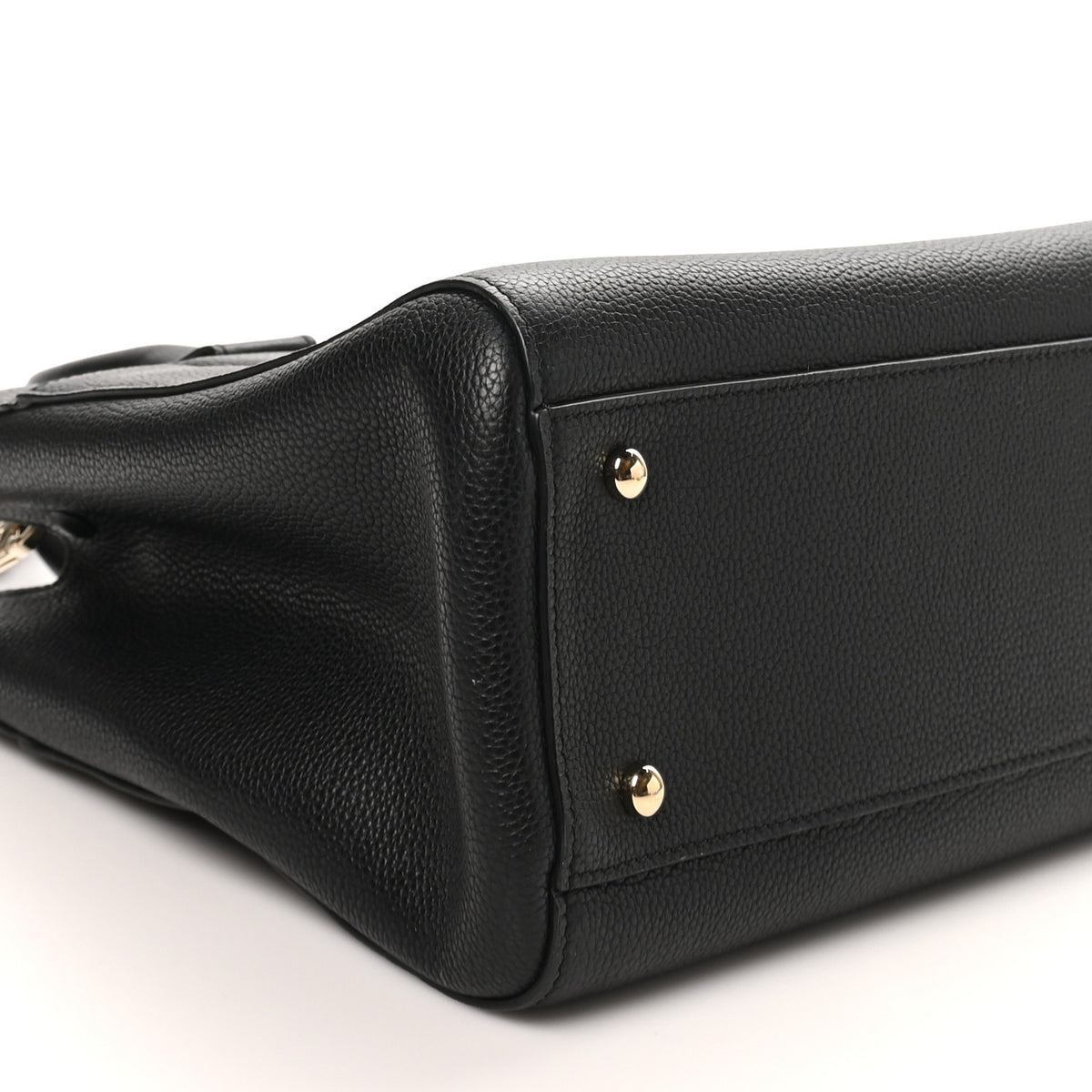 Grained Calfskin Small Neo Executive Shopper Tote Black