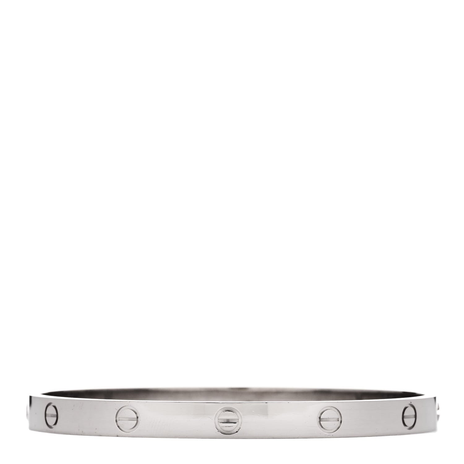 Cartier 18K White Gold LOVE Bracelet 20 2 of 8