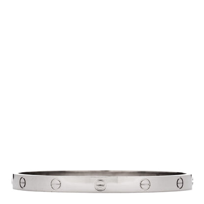 Cartier 18K White Gold LOVE Bracelet 20 2 of 8