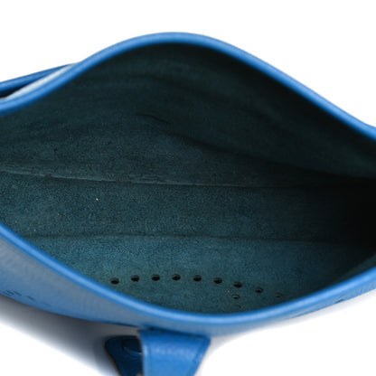 Hermes Taurillon Clemence Evelyne III PM Bleu Hydra 5 of 13