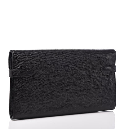 Hermes Epsom Kelly Longue Wallet Black 3 of 9