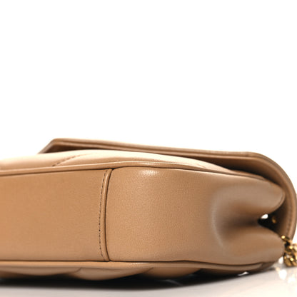 Saint Laurent Lambskin Chevron Quilted Mini Loulou Natural Tan 10 of 11