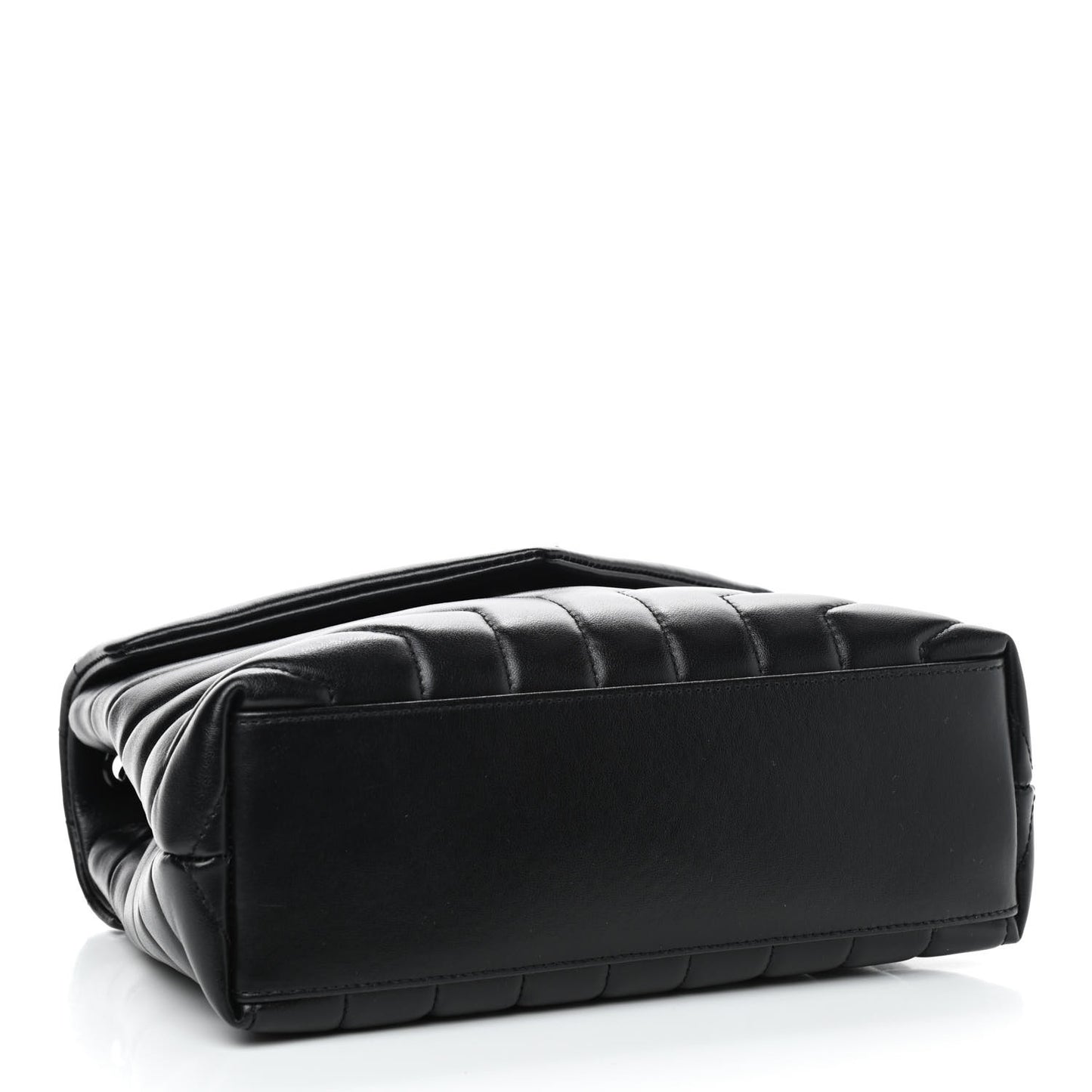 Calfskin Y Quilted Monogram Small Loulou Chain Satchel Black