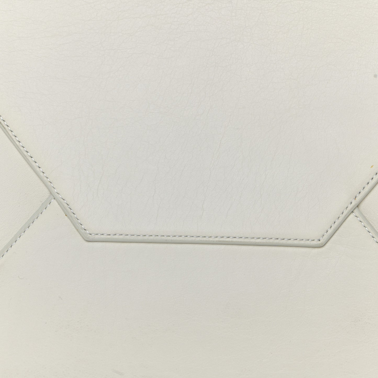 Calfskin Clasp Horizontal Cabas White