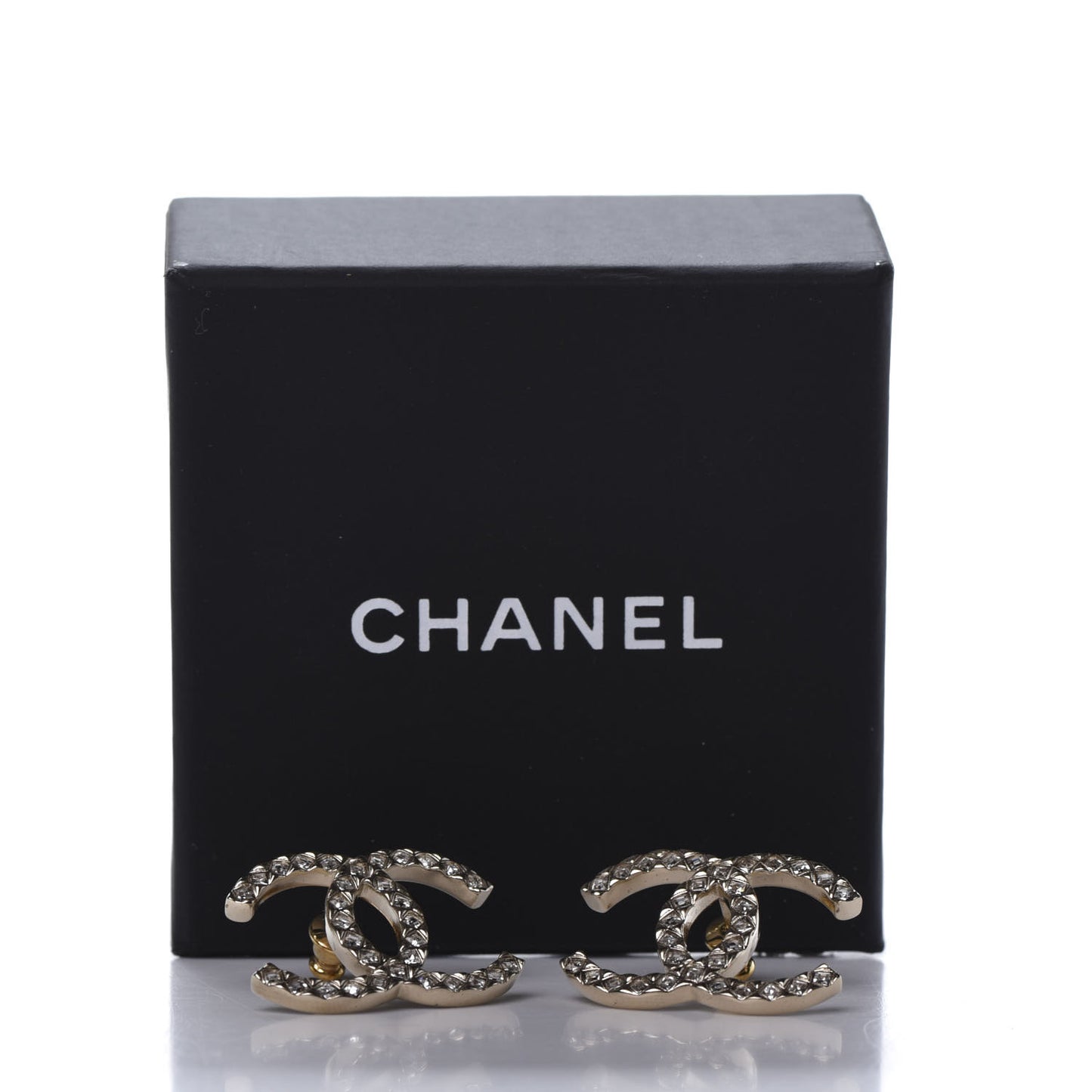 Baguette Crystal High Society CC Earrings Gold
